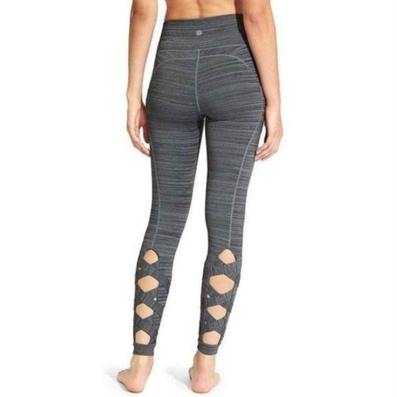 Women’s Athleta Gray Spacedye High Rise Cutout Chaturanga Leggings Size XS - Picture 1 of 8